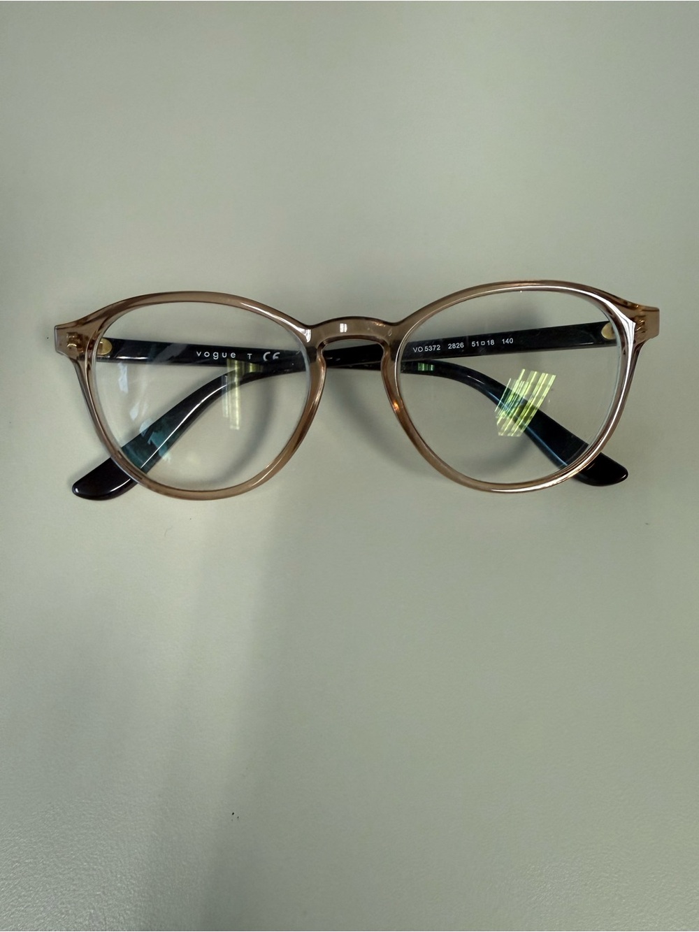 Vogue Womens VO 5372 2826 Unisex Eyeglasses Frame Brown Black Full Rim 51-18-140
